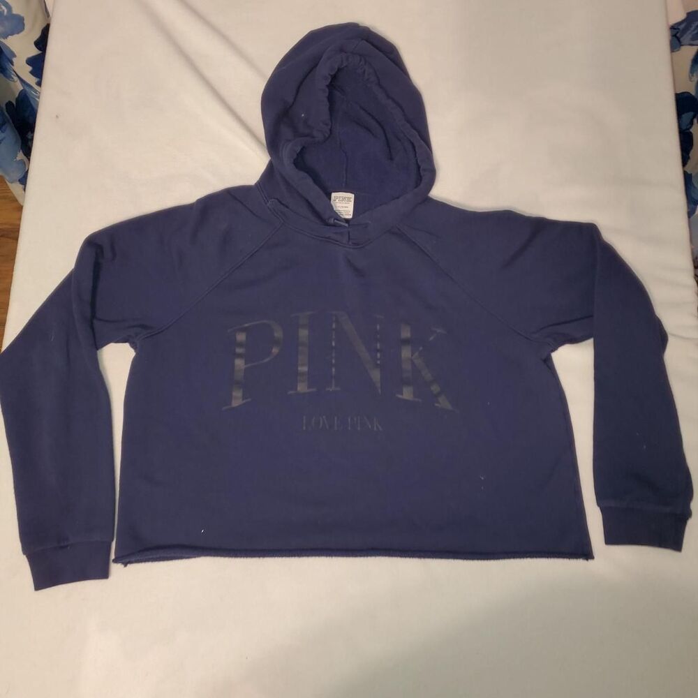 Victoria-s-secret-pink Women's Navy and Blue Sweatshirt